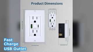 Stopkontak USB Pengisian Cepat dengan Lampu Malam