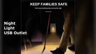 Stopkontak USB Lampu Malam Tahan Tamper 5V 4.8A