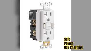 Pengisi Daya USB Outlet GFCI 20A Daya Aman
