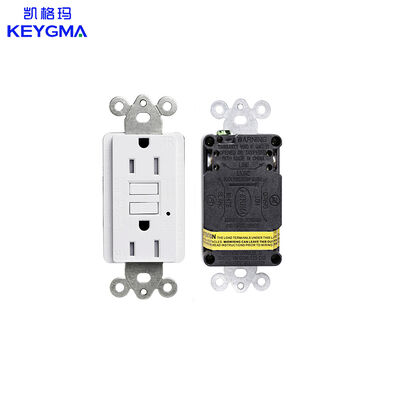 125V 15A Tamper Resistant GFCI Electrical Outlet with Self-Test and UL943 Standard GFCI Grounding